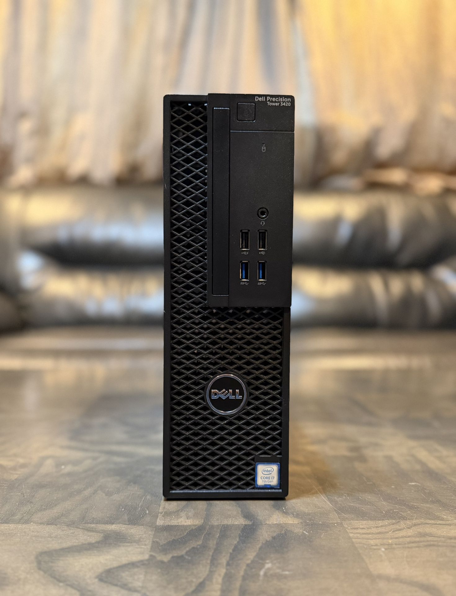 DELL Precision Tower 3420 Core i7 7th Gen. 16GB RAM 512GB SSD Windows 11 dual display desktop computer