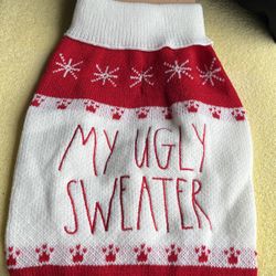 Brand New Rae Dunn Dog Sweater Size Large