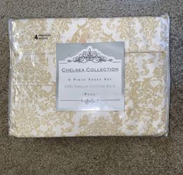 Chelsea collection six piece sheet set 1000 thread cotton Rich Full