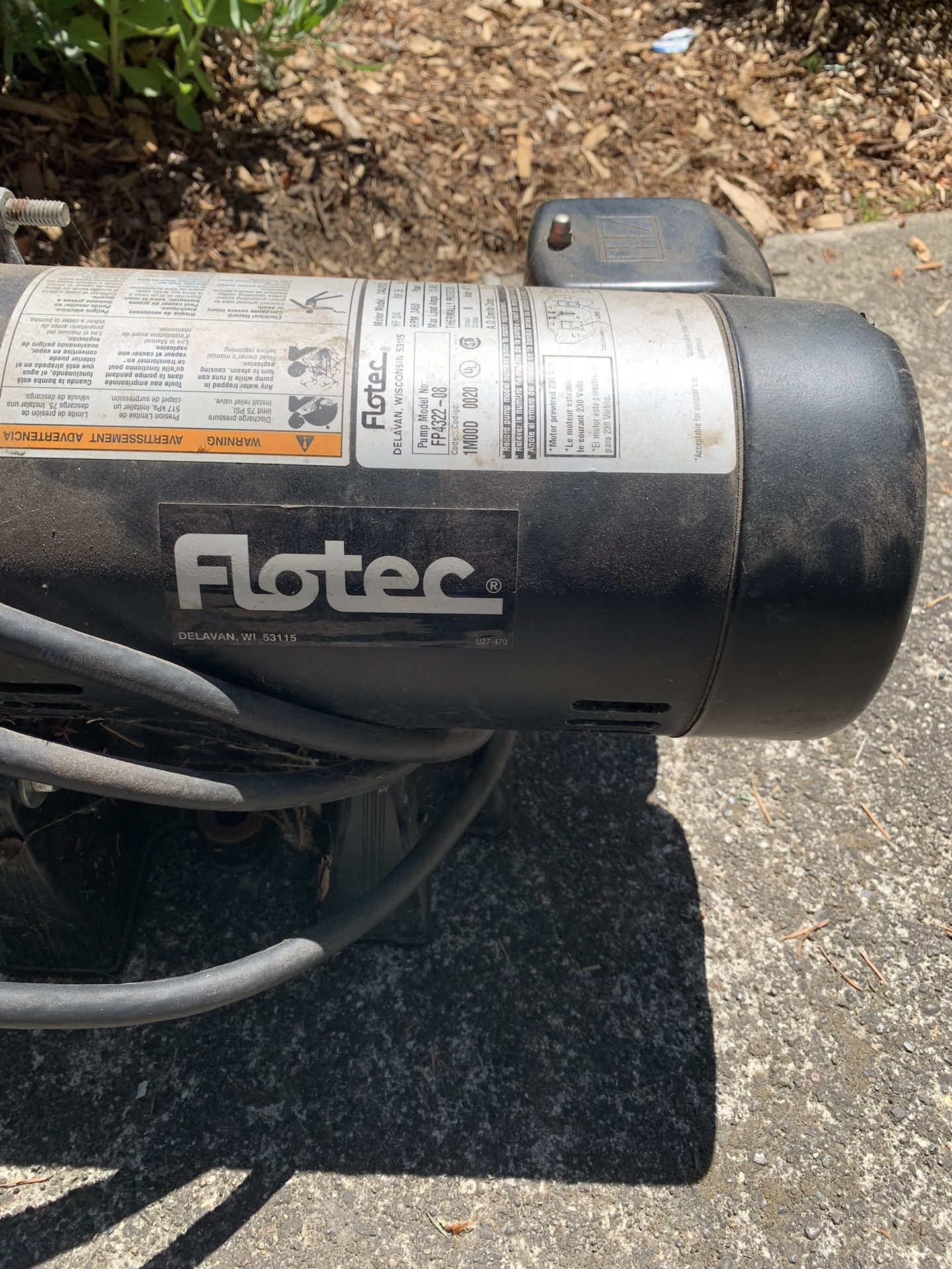 Flotec Pump For Pond OrIrrigation Or Fountain 