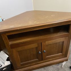 Solid Wood Corner TV Stand