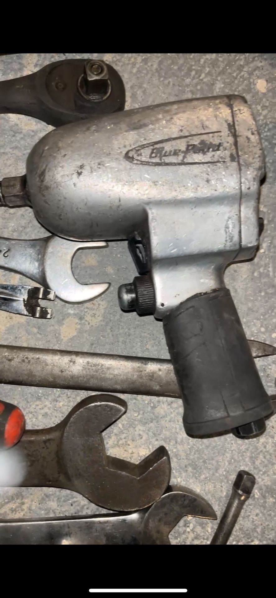 Blue Point 1/2” Air Impact And 1/2” Cordless Industrial Drill With Case ,  2 Battery’s 