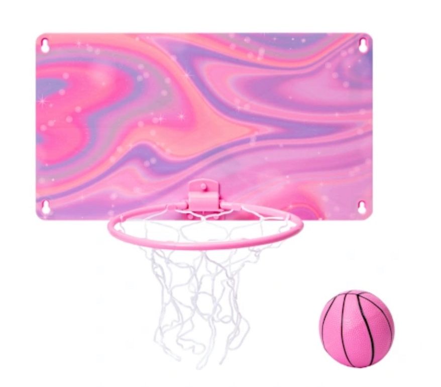 Pink Basketball Mini Hoop With Ball