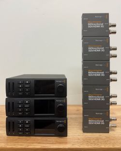 Blackmagic HyperDeck Studio HD Mini x3 + Micro Converter BiDirectional 3G x5