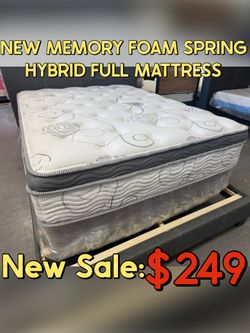 NEW MEMORY FOAM SPRING HYBRID FULL MATTRESS