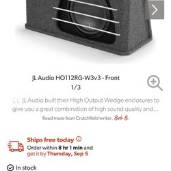 JL Audio H.O.Wedge HO112RG-W3v3 Subwoofer