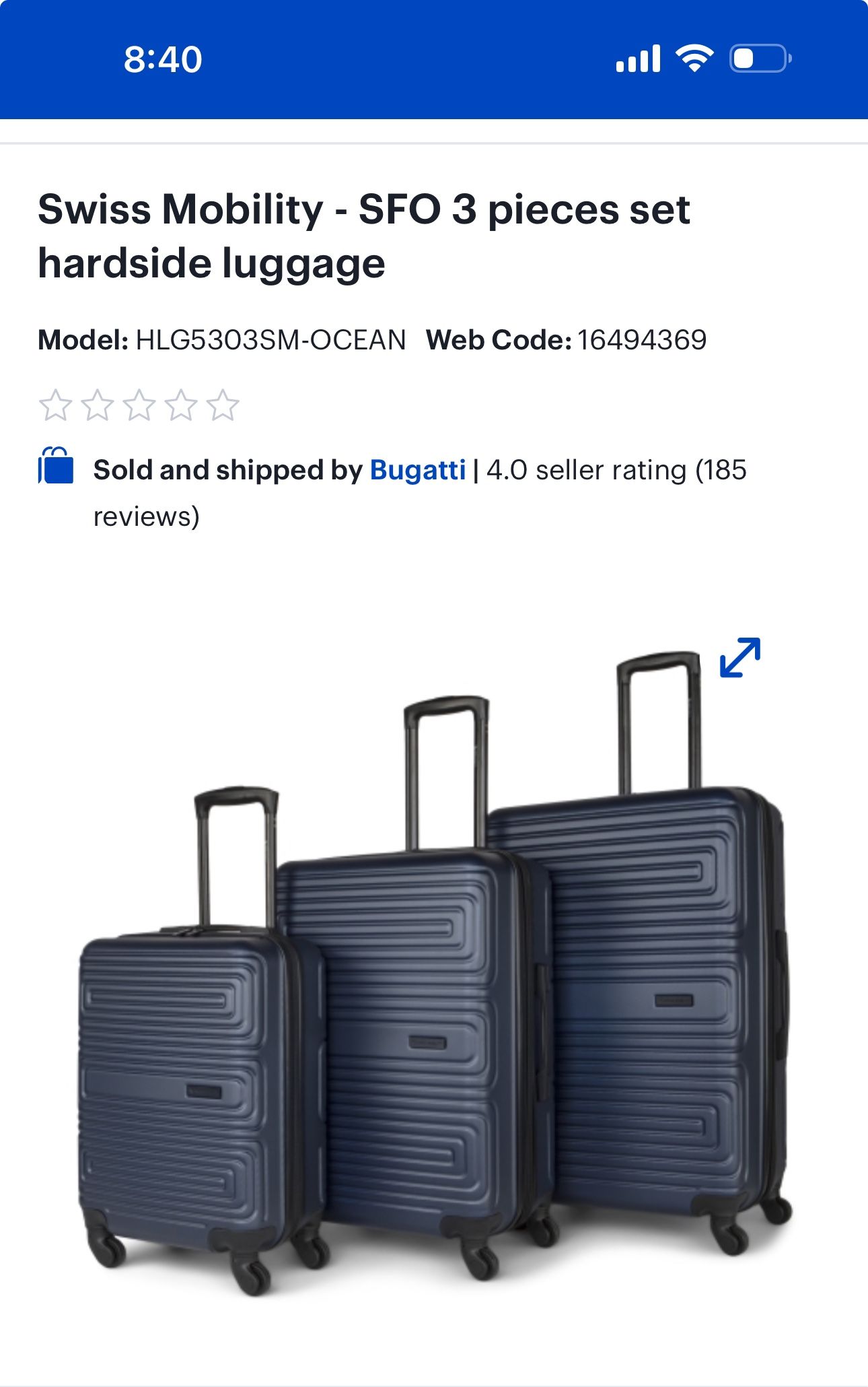 luggage Swiss Mobility - SFO 3 pieces set hardside luggage New