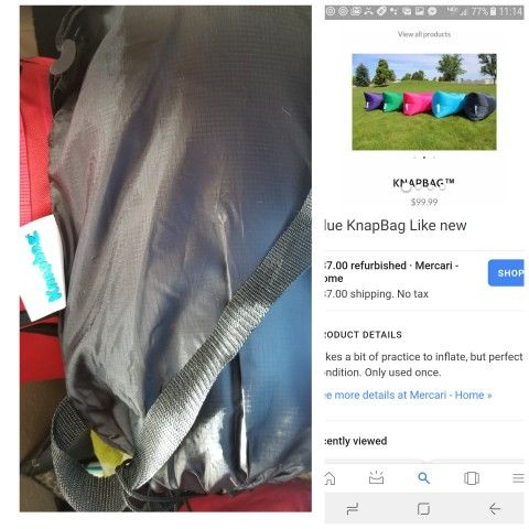Knapbag Inflatable lounger Brand new