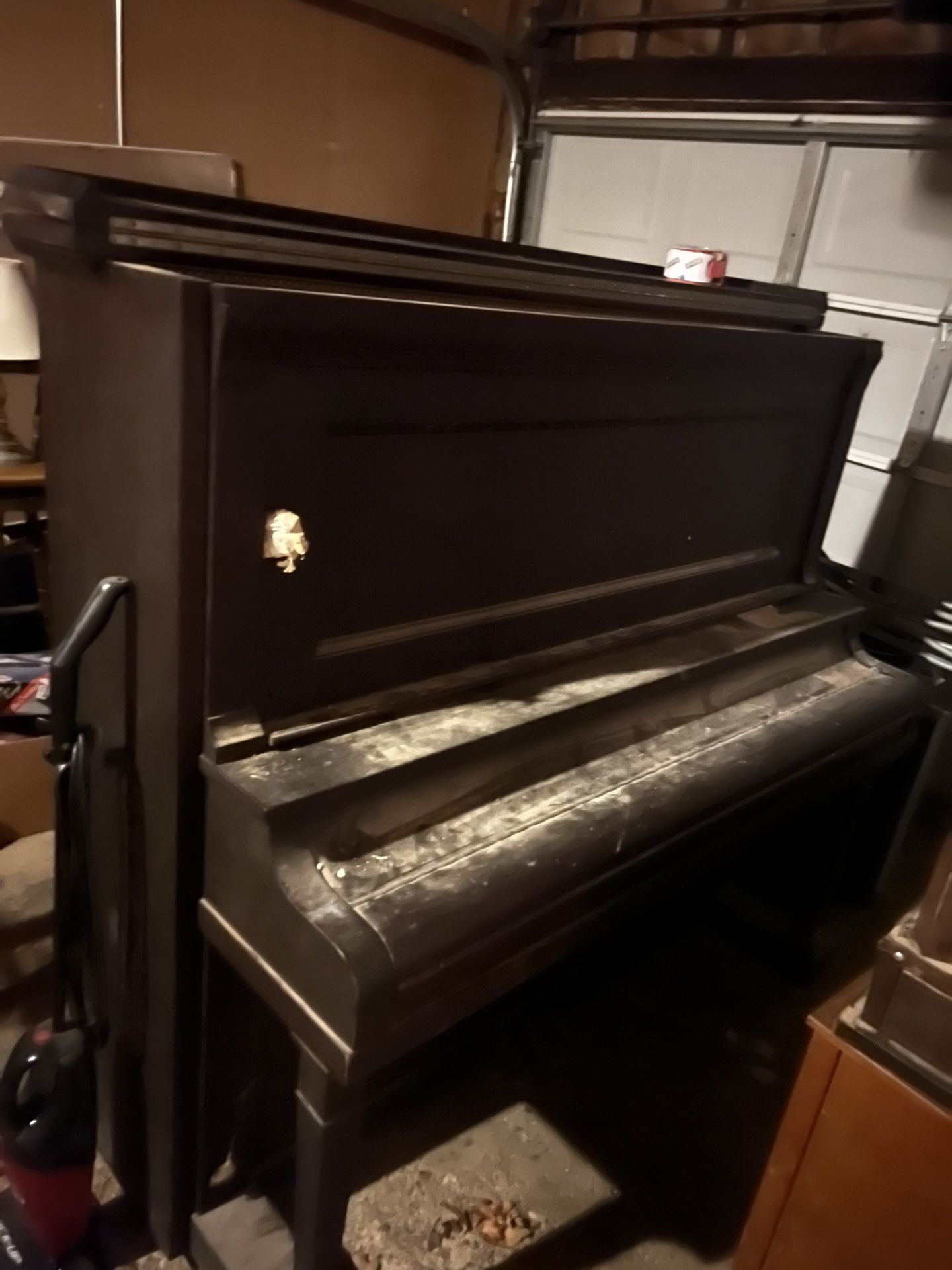Ahlstrom Upright Piano – Antique Cabinet Grand Style – New York – Early 1900s – Needs TLC