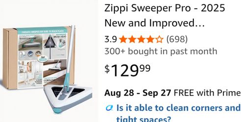 Like new Zippi Sweeper