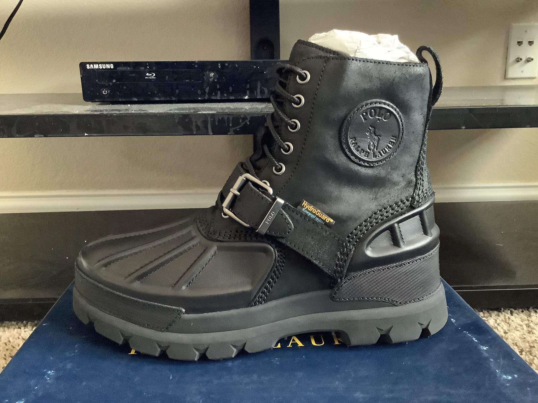 NEW MEN’S POLO RALPH LAUREN OSLO HIGH WATERPROOF POLO BOOTS Sz 8.5, 9, 9.5 & 10 Available 