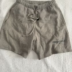 Essentials Shorts Grey Oatmeal Size Medium