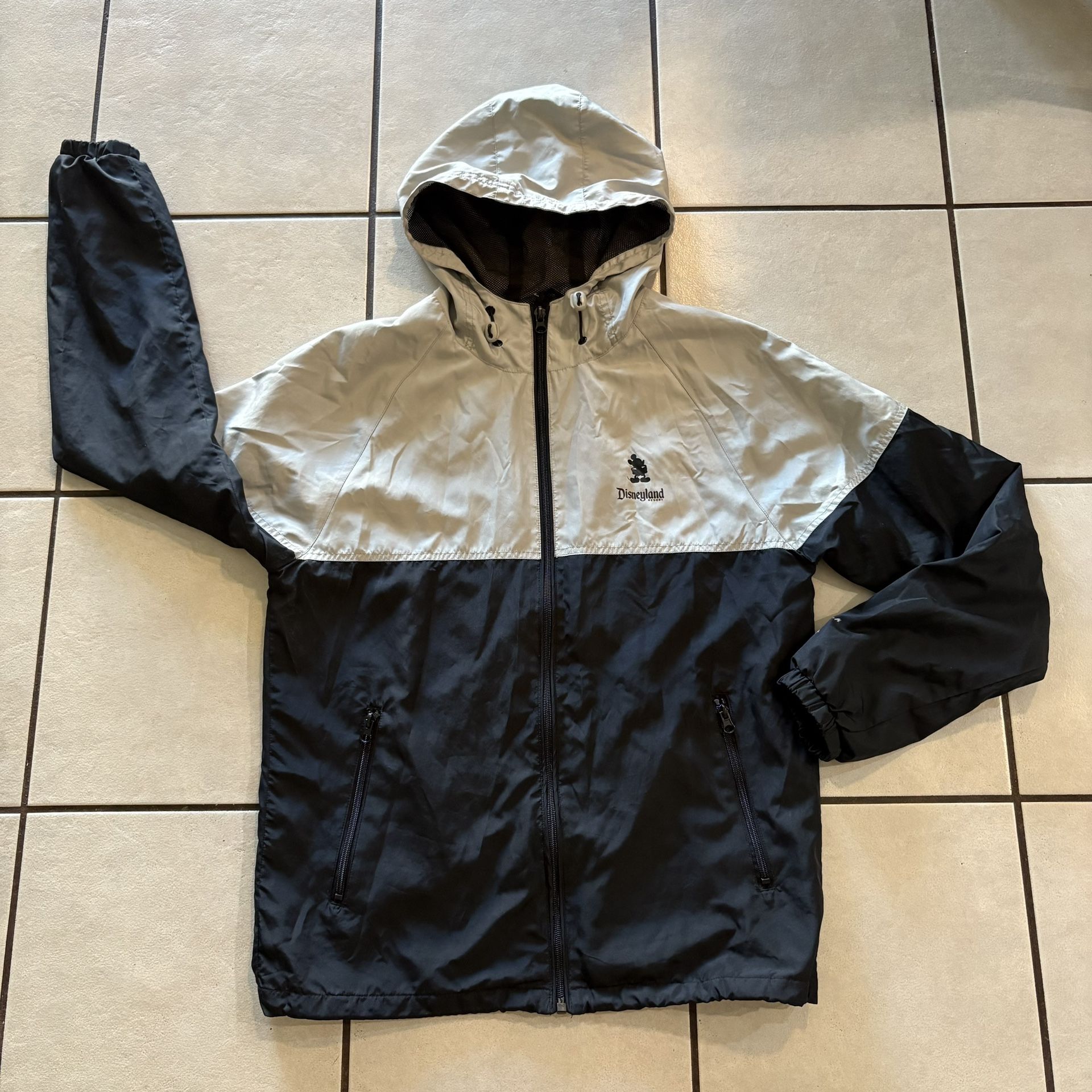 Men S / Women M Disney Full Zip Windbreaker Jacket Hooded Water Resistant