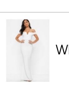 White off the shoulder Maxi dress