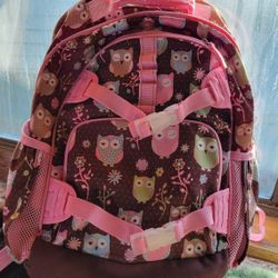 Pink & Brown Owl Kids Back Pak