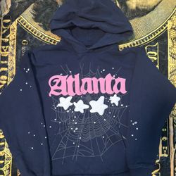 Sp5der Atlanta Navy Blue Hoodie