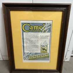 Vintage Camel Cigarettes Sign Poster Memorabilia