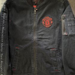 I MENS TR X MANCHESTER UNITED DENIM BOMBER JACKET