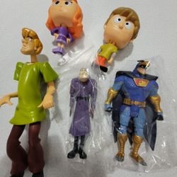 Lot Of 5 - Scooby Doo Action Figure Bobble Head Doll Toys