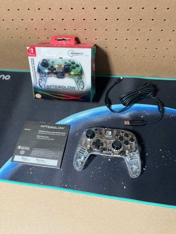 New Afterglow Wireless RGB Controller - Nintendo Switch/Switch Lite/Switch - OLED Model, Nintendo Switch 2, Prismatic LED Lighting, Full Motion Contro