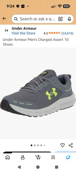 Under Armour Men's Charged Assert Shoes size : 9.5