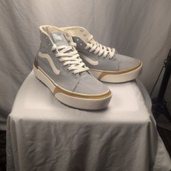 Vans Sk8-Hi Tapered Stacked, Grey, Lightly Used, 9.5 Womens