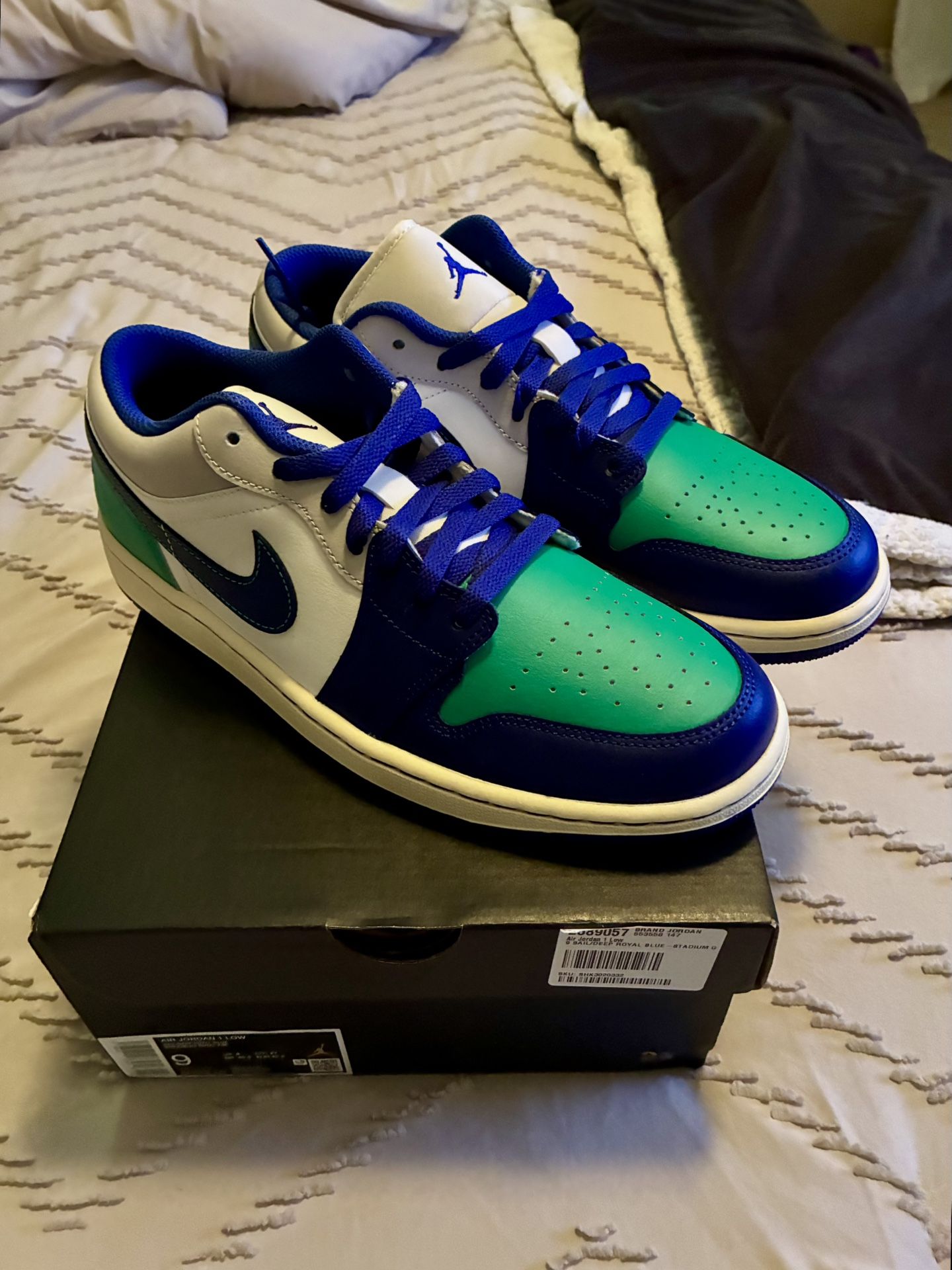 Air Jordan 1 Low Rare Air Sail Deep Royal Blue Size 9