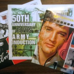 2008 Elvis Presley Set Of 3 Collectable Stamp Sheets MNH Army Film Anniversary Theme