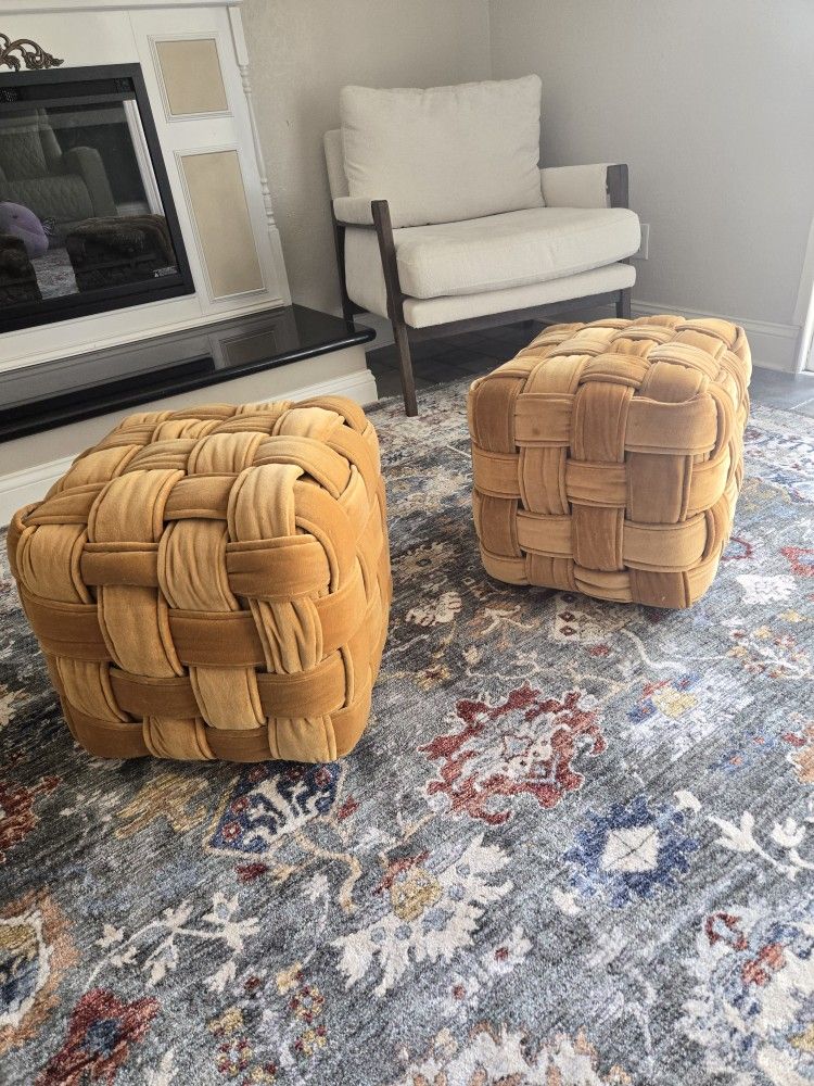 Brand NEW Velvet Ottomans