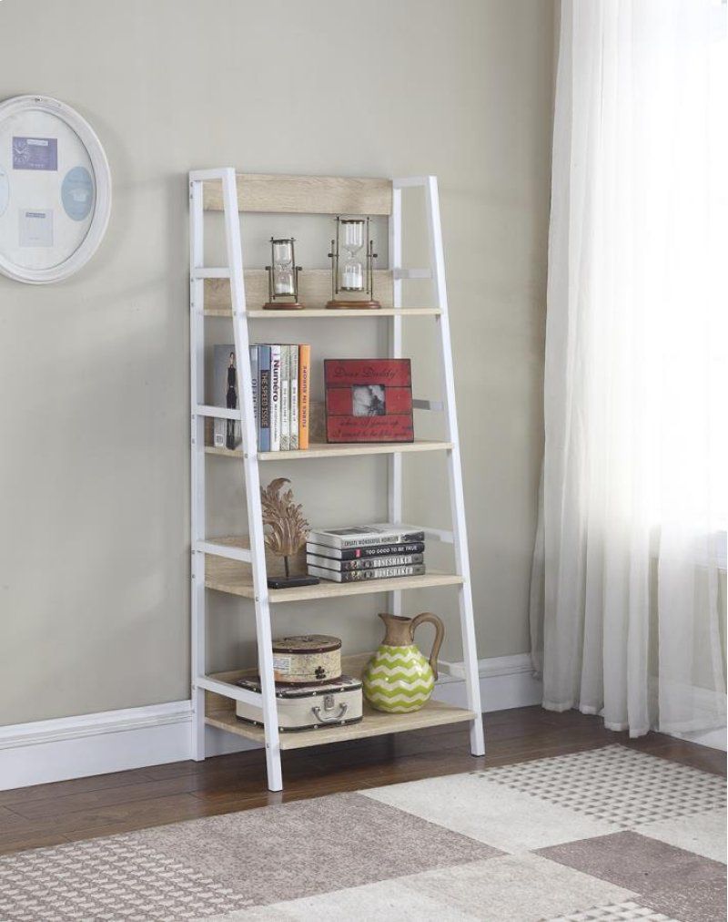 LADDER BOOKCASE WEATHERED NATURAL