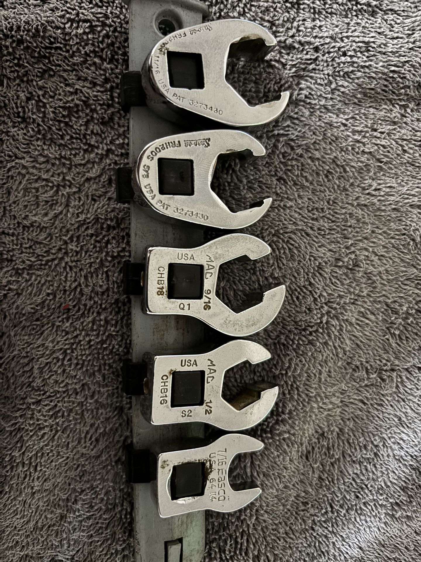 Snap-On And MAC Tools 3/8” Drive Flare Nut Crowfoot Set