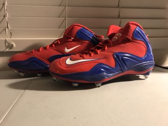 NEW Zoom Merciless Royal Blue/Red/White Hightop Football Cleats (S:14) BOX INCLUDED. GREAT HOLIDAY GIFT!