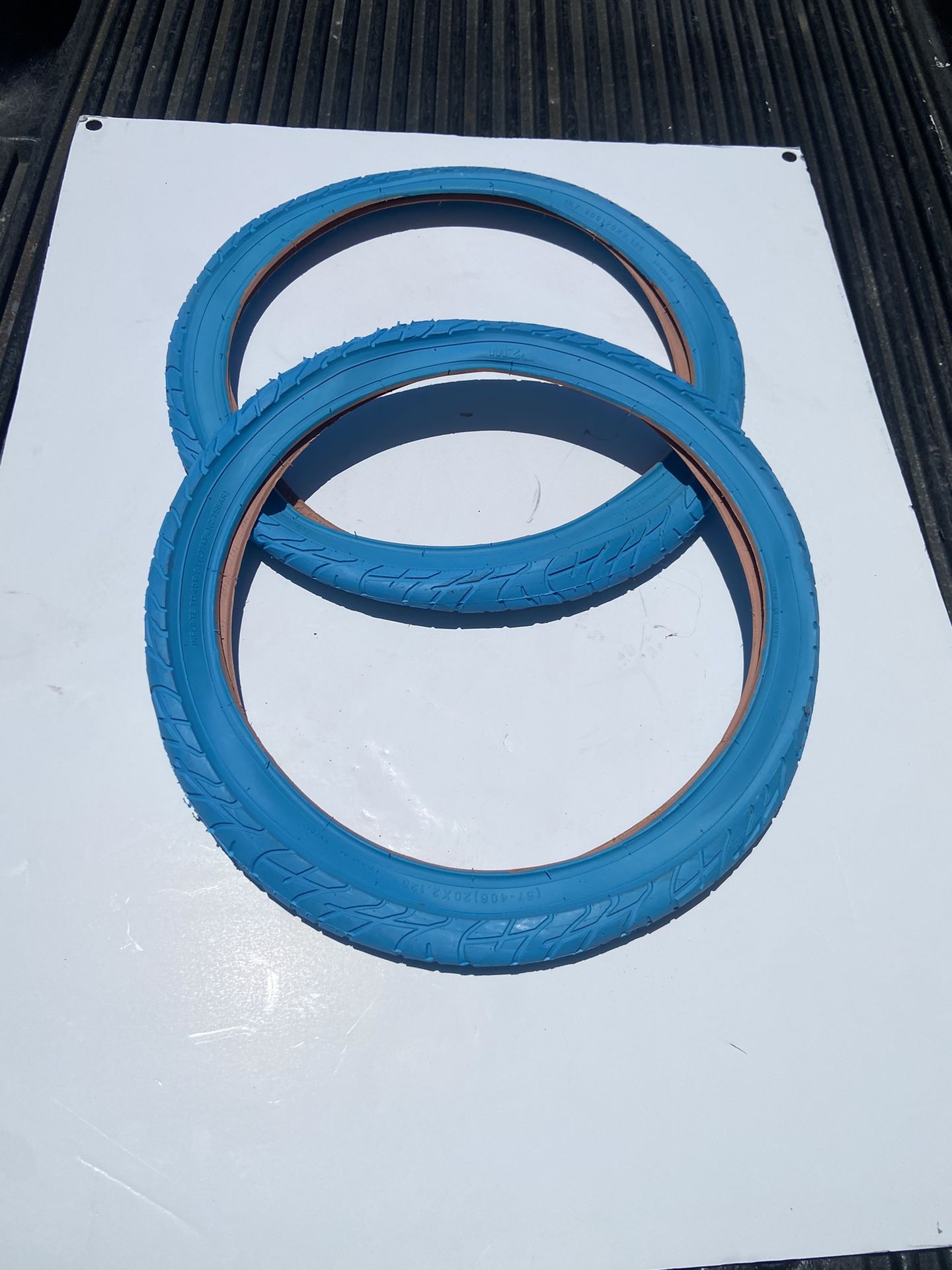 Blue BMX Tires The Pair NEW
