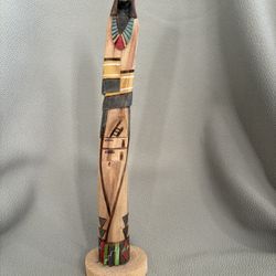 Native American Long Hair Kachina Doll 9-1/2” Tall - Excellent Condition