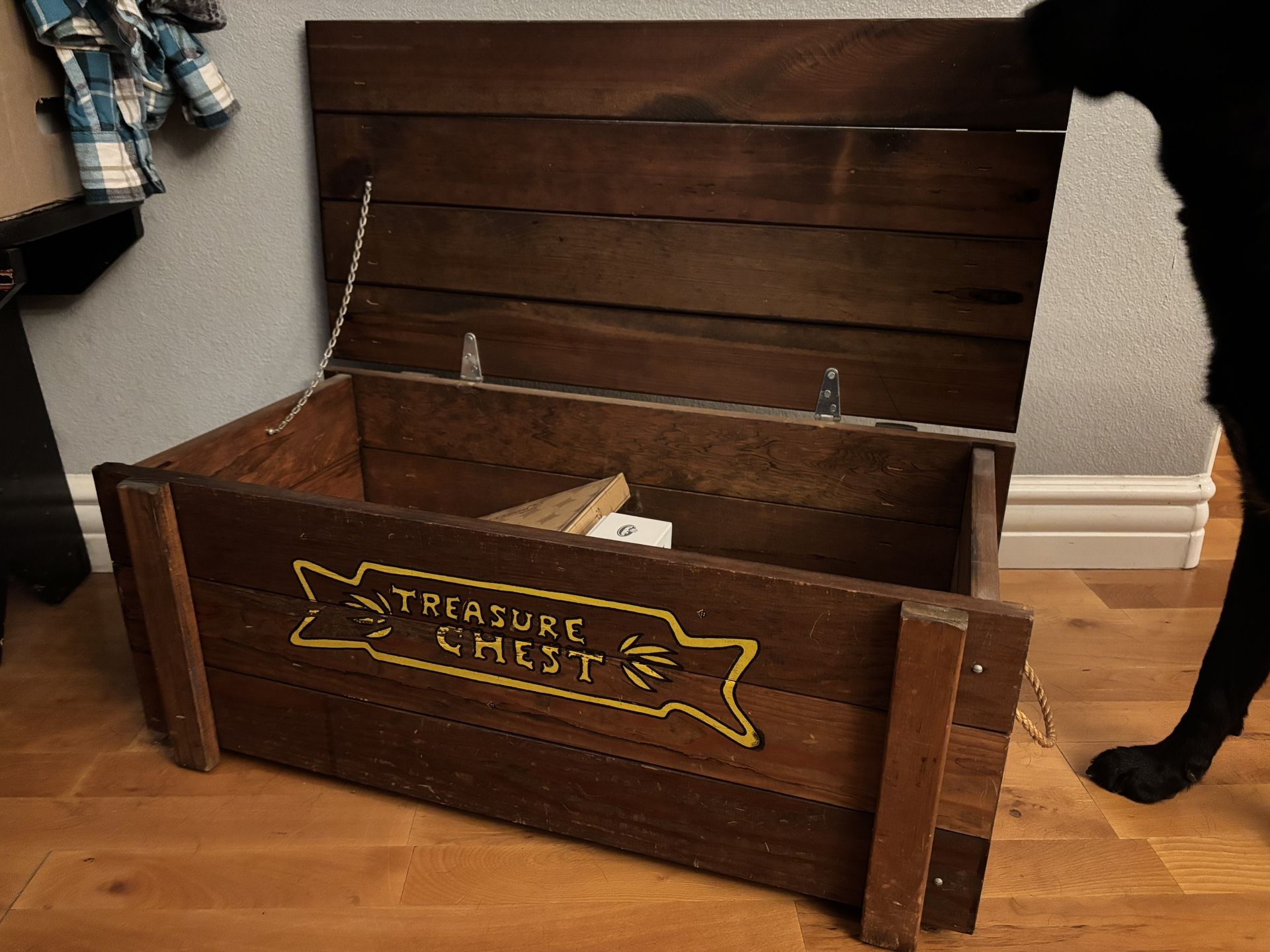 1960s Wooden Toy Chest $30