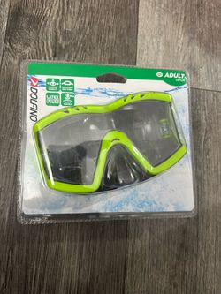 Adult 12 + Optum Dolfino Lime Green Goggles swimming Pool Beach