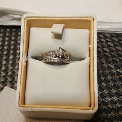 10 K White gold Diamond Set 