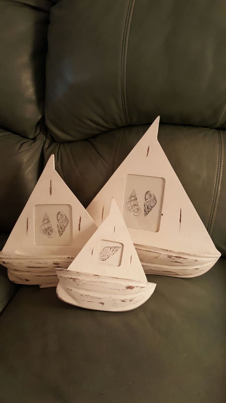 Set of 3 Sailboat Photo Frames
