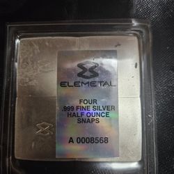 Snap -4 -1/2 Oz Tear Off 2oz Total .999 Silver