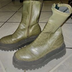 H & M Green Boots