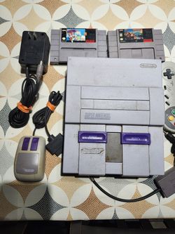 Original Super Nintendo With 2 Games Not Tested