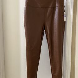 Womans Brown Pleather Pants (PXL) NEW NEW