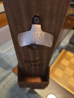 Beer Here Wall/mountable Bottle Opener And Cap Catch.