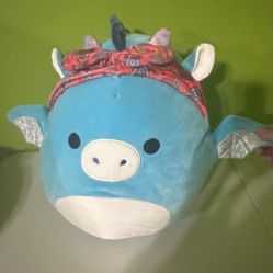 Dragon blue with bandana Squishmallows 