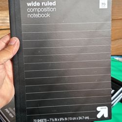 #3 For $1Wide Ruled Composition Notebook 