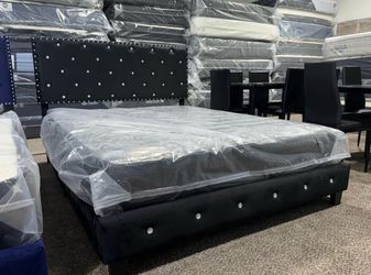 Button tufted bed frames all sizes beds | king queen twin full delivery available!