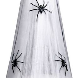Halloween Decorations,Halloween Skull Decor Outdoor and Indoor,20" Halloween Skeleton Voice Activated Decorations with LED Red Eyes&Fake Spider,Haunte