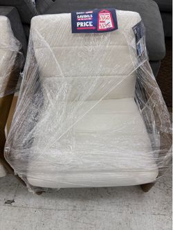 Living room, white chair