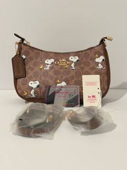 Coach x Peanuts Snoopy Brown Shoulder Bag