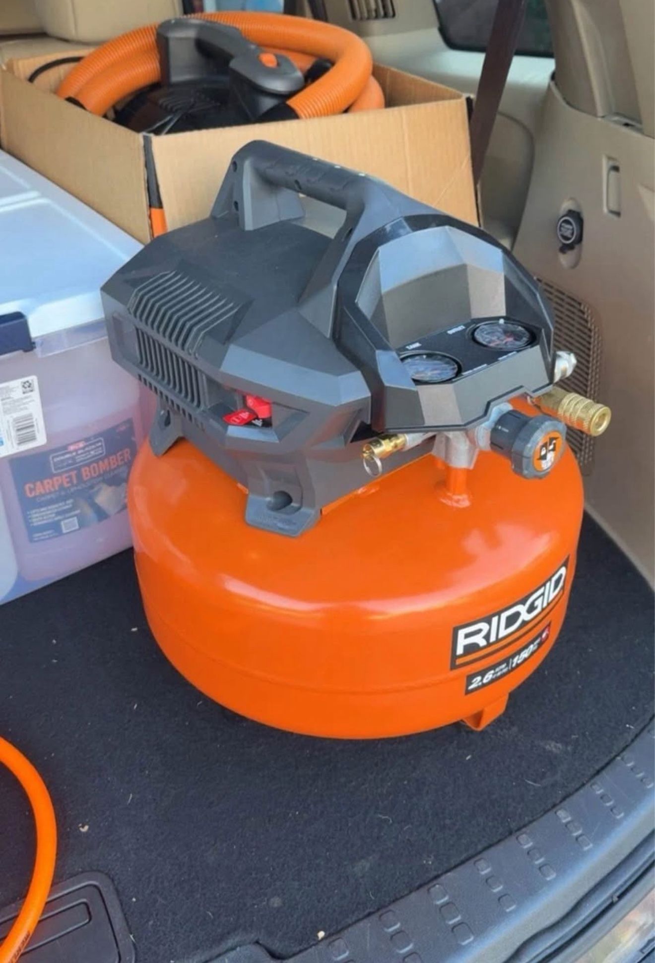 RIDGID 6 Gal. 150 PSI Portable Electric Oil-Free Jobsite Pancake Air Compressor